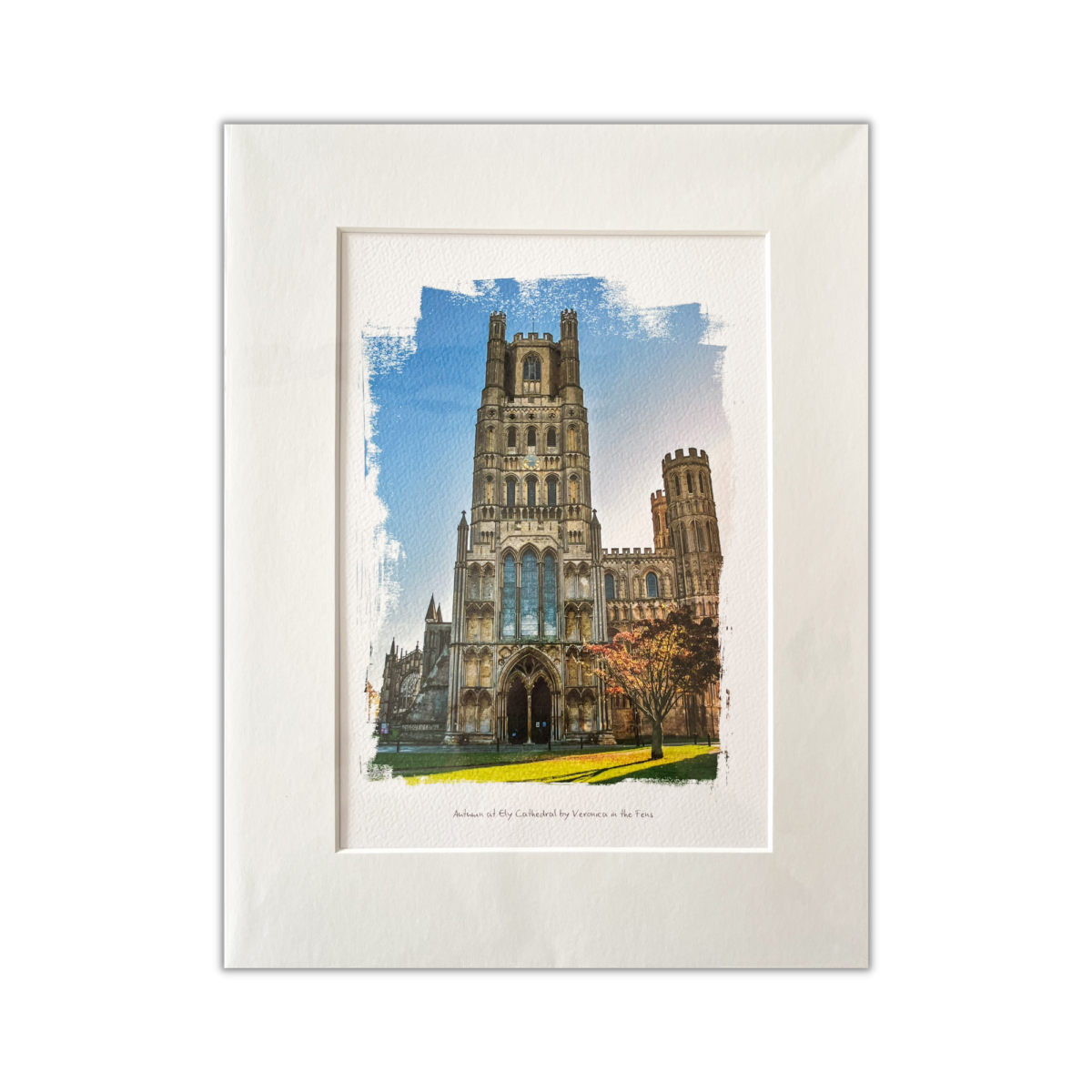 Image of Autumn at Ely Cathedral by Veronica in the Fens Print